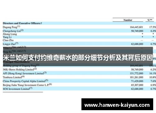 米兰如何支付约维奇薪水的部分细节分析及其背后原因 米兰如何支付约维奇薪水的部分细节分析及其背后原因